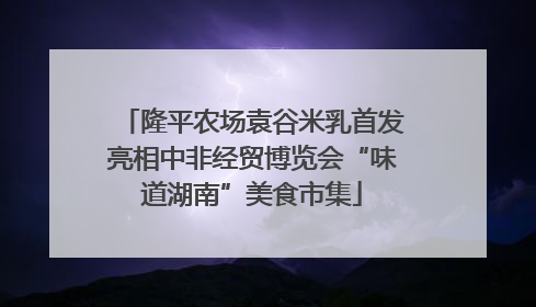 隆平农场袁谷米乳首发亮相中非经贸博览会“味道湖南”美食市集