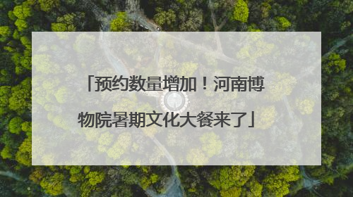 预约数量增加！河南博物院暑期文化大餐来了