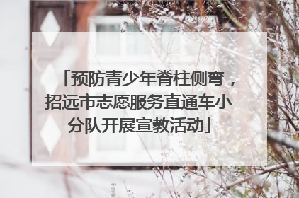 预防青少年脊柱侧弯，招远市志愿服务直通车小分队开展宣教活动