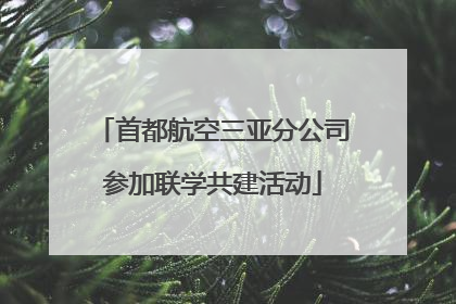 首都航空三亚分公司参加联学共建活动