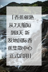 香蕉催熟从7天缩短到3天 新发地国际香蕉集散中心正式启用