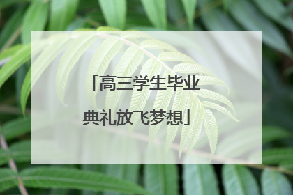 高三学生毕业典礼放飞梦想
