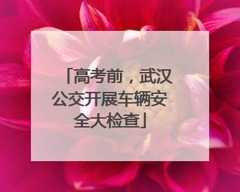 高考前，武汉公交开展车辆安全大检查