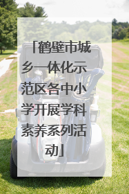 鹤壁市城乡一体化示范区各中小学开展学科素养系列活动