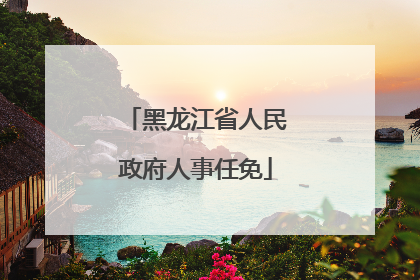 黑龙江省人民政府人事任免