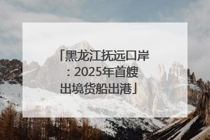 黑龙江抚远口岸：2025年首艘出境货船出港