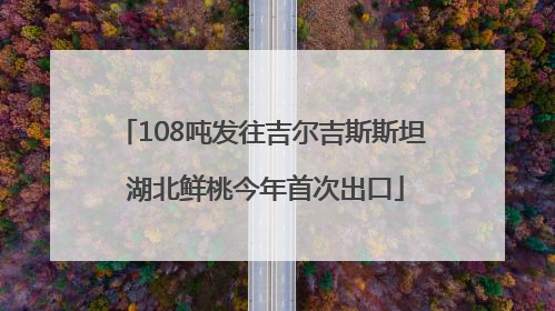 108吨发往吉尔吉斯斯坦 湖北鲜桃今年首次出口