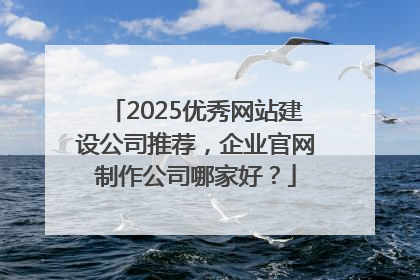 2025优秀网站建设公司推荐，企业官网制作公司哪家好？