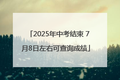2025年中考结束 7月8日左右可查询成绩