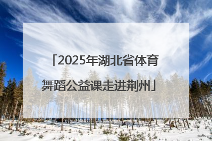 2025年湖北省体育舞蹈公益课走进荆州