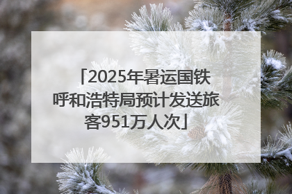 2025年暑运国铁呼和浩特局预计发送旅客951万人次
