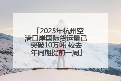2025年杭州空港口岸国际货运量已突破10万吨 较去年同期提前一周