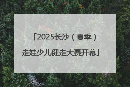 2025长沙（夏季）走娃少儿健走大赛开幕