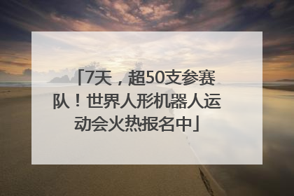 7天，超50支参赛队！世界人形机器人运动会火热报名中