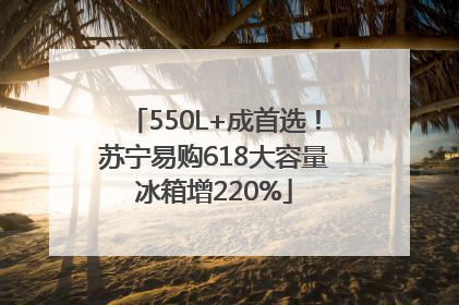 550L+成首选！苏宁易购618大容量冰箱增220%