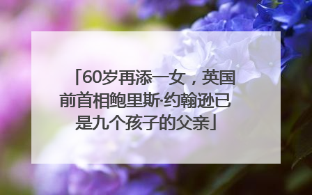 60岁再添一女，英国前首相鲍里斯·约翰逊已是九个孩子的父亲