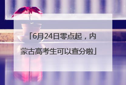 6月24日零点起，内蒙古高考生可以查分啦