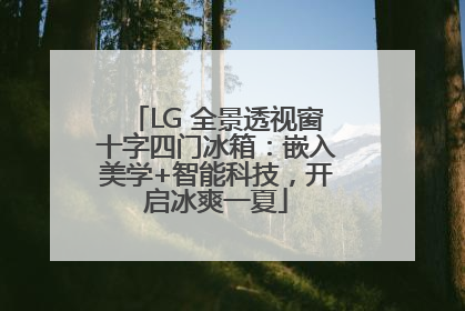 LG 全景透视窗十字四门冰箱：嵌入美学+智能科技，开启冰爽一夏